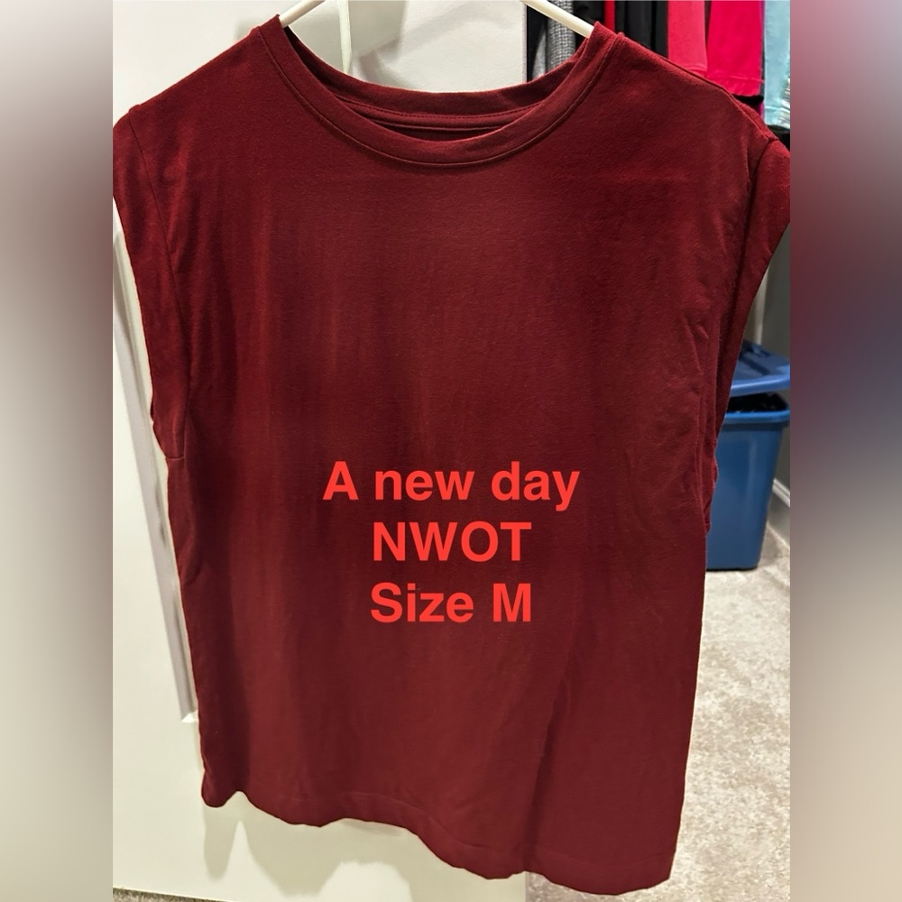 A New Day Burgundy Sleeveless Top